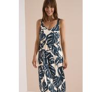 Maxikleid CECIL "Style Lea", Damen, Gr. M (40), N-Gr, palm breeze grün, Web, Obermaterial: 100% Viskose. Futter: 100% Viskose, bedruckt, bequem knöchellang, V-Ausschnitt, Kleider Maxikleid, schmale Tr