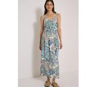 Maxikleid CECIL, Damen, Gr. M (40), US-Größen, vanilleweiß, Stoff, Obermaterial: 100% Viskose. Futter: 100% Baumwolle, gemustert, comfort fit lang, V-Ausschnitt, normaler Saum, Kleider Maxikleid, mit
