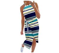 Maxikleid Damen Frühlingsangebote Freizeit Lose Trägerkleid Boho Sommerkleid Strandkleid meine bestellungen anzeigen A-Linie Ärmellos Hohe Taille Knielang Swing Minikleid Floral Strandwear Holid