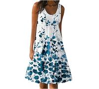 Maxikleid Damen Frühlingsangebote V-Ausschnitt 3/4 Ärmel Jeans Kleider Casual Freizeitkleid Strandkleider Boho Kleid A-Linie Kleid meine bestellungen anzeigen Mesh Partykleid Skaterkleid Hohe Ta