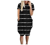 Maxikleid Damen Kostüm Damen Pink Kleid Damen Elegant Floralem Strandkleid Bodycon Kleid Damen Lässiges V-Ausschnitt Wrap Damen Langes Kleid,1-Black,M