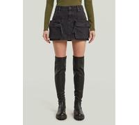 Maxikleid G-STAR "Mini Cargo Rock", Damen, Gr. 24, Normalgrößen, worn in schwarz obsidian, Obermaterial: 25% Baumwolle, Kleider Maxikleid (14203540-24)