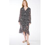 Maxikleid HAILY’S "MD P DR Ad44ina", Damen, Gr. S (36), N-Gr, schwarz (7105 schwarz div), Web, Obermaterial: 100% Polyester, gemustert, V-Ausschnitt, Kleider Maxikleid, Sommerkleid (87529163-S)