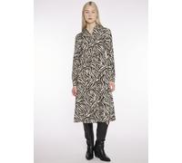 Maxikleid HAILY’S "MD V DR Mi44ri", Damen, Gr. XS (34), N-Gr, beige (7130 beige zebra), Web, Obermaterial: 100% Viskose, animal-print, Rundhals, Kleider Maxikleid, Sommerkleid, mit Volant (69301401-XS