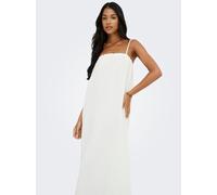 Maxikleid JDY "JDYTHEISJAZ LIFE S/L MAXI DRESS WVN NOOS", Damen, Gr. L, N-Gr, cloud dancer, Web, Obermaterial: 100% Baumwolle, unifarben, regular fit lang, Rundhals, Kleider Maxikleid, Baumwolle, regu