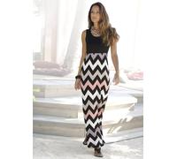 LASCANA Maxikleid Damen schwarz-rose-creme-taupe Gr.36