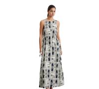 Maxikleid MARC O'POLO "aus ECOVERO™ von LENZING™", Damen, Gr. 32, Normalgrößen, bunt (mf48), Obermaterial: 100% Viskose, bedruckt, weit lang, Rundhals, Kleider Maxikleid (26914912-32) mf48