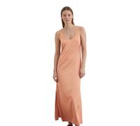 Maxikleid MARC O'POLO "aus Viskose-Stretch", Damen, Gr. 36, Normalgrößen, orange (light rot), Obermaterial: 96% Viskose, 4% Elasthan, unifarben, wadenlang, Rundhals, Kleider Maxikleid (60126850-36) li