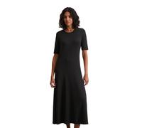 Jerseykleid MARC O'POLO "mit TENCEL™ Lyocell", Damen, Gr. L, Normalgrößen, schwarz, Obermaterial: 66% Lyocell, 32% Baumwolle, 2% Elasthan, unifarben, regular fit, U-Boot-Ausschnitt, Kurzarm, Kleider (