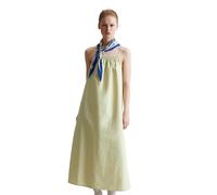 Maxikleid MARC O'POLO DENIM "aus Organic-Cotton-Mix", Damen, Gr. XXL, Normalgrößen, grün (elm grün), Obermaterial: 80% Baumwolle, 20% Polyamid, unifarben, relaxed fit wadenlang, paspeliert, Kleider Ma