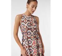 Maxikleid mit amerikanischer Schulter und All-over-Print orange|mehrfarbig 40