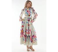 Maxikleid mit floralem Druck im A-Linien-Schnitt M