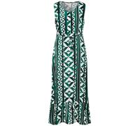 Maxikleid STREET ONE Gr. 40, EURO-Größen, grün (cool vintage green) Damen Kleider Freizeitkleider mit Tunnelzug an der Taille (57346365-40) cool vintage green