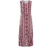 Maxikleid mit Print Rot 34