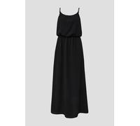 Maxikleid mit Raffung und verstellbaren Trägern 40 schwarz 2148927.9999.40