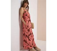 Cecil Damen Maxikleid mit V-Neck und Print in Orange, Gr: M