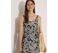 Maxikleid CECIL, Damen, Gr. XXL (46), US-Größen, schwarz, Stoff, 100% Viskose, Paisley, normal lang, V-Ausschnitt, abgesteppt, Kleider Maxikleid, mit Paisleymuster (74999117-XXL) schwarz