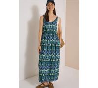 Maxikleid CECIL, Damen, Gr. XL (44), US-Größen, urban dunkelblau, Stoff, 100% Viskose, gemustert, comfort fit lang, V-Ausschnitt, normaler Saum, Kleider Maxikleid, mit allover Print (42636761-XL) urba