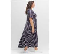 Sheego Maxikleid mit Streifenmuster 46 nachtblau-gestreift