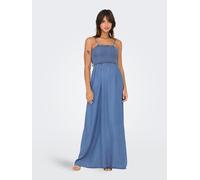 Maxikleid ONLY "ONLCHARIS LIFE SMOCK MAXI DRESS WVN", Damen, Gr. M, N-Gr, blau (medium blau denim), Web, Obermaterial: 100% Lyocell, unifarben, regular fit extralang, Kleider, Sommerkleid (66807018-M)
