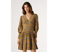 Maxikleid PEPE JEANS "dress AVI DRESS", Damen, Gr. L, Normalgrößen, gelb (dk amber orange), 82% Viskose, 18% Polyamid, Kleider Maxikleid (78925020-L) dk amber orange