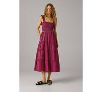 Maxikleid PEPE JEANS "dress AVRIL DRESS", Damen, Gr. S, Normalgrößen, pink (cranberry pink), 100% Baumwolle, Kleider Maxikleid (43987604-S) cranberry pink