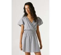 Maxikleid PEPE JEANS "dress CINSY DRESS", Damen, Gr. S, Normalgrößen, grau (union blau), 100% Baumwolle, Kleider Maxikleid (30201208-S) union blau