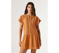 Maxikleid PEPE JEANS "dress DESTIN DRESS", Damen, Gr. S, Normalgrößen, bronze beige, Kleider Maxikleid (22261429-S) bronze beige