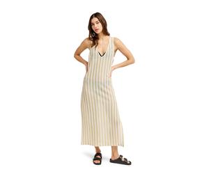 Maxikleid ROXY "Moana Story", Damen, Gr. M, US-Größen, pebble, Obermaterial: 50% Baumwolle, 50% Polyester., Kleider Maxikleid (99804340-M) pebble