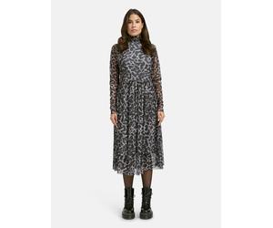 Maxikleid SMITH & SOUL, Damen, Gr. M, US-Größen, grau (grau melange print), Web, Material: 100% Polyester, regular fit Midi, Rundhals, eingesetzt gerader Abschluss, Kleider Maxikleid, mit Unterkleid (