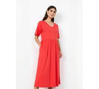 Maxikleid SOYACONCEPT "Soya Concept Dress SC-DERBY", Damen, Gr. L, Normalgrößen, rot (4030 bittersweet), Obermaterial: 100% Baumwolle, Kleider Maxikleid (36121814-L) 4030 bittersweet