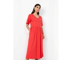 Maxikleid SOYACONCEPT "Soya Concept Dress SC-DERBY", Damen, Gr. XS, Normalgrößen, rot (4030 bittersweet), Obermaterial: 100% Baumwolle, Kleider Maxikleid (36121814-XS) 4030 bittersweet