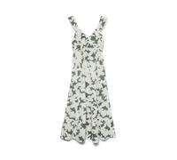 Maxikleid VERO MODA "VMDICTHE SL FRILL ANKLE DRESS WVN GA", Damen, Gr. S, N-Gr, laurel wreath aop:loa, Web, Obermaterial: 100% Baumwolle, bedruckt, regular fit knöchellang, V-Ausschnitt, Kleider Maxik