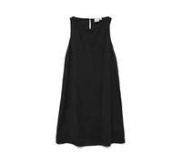 Maxikleid VERO MODA "VMFLEUR SL SHORT TENCEL DRESS GA", Damen, Gr. S, N-Gr, schwarz (schwarz denim), Web, Obermaterial: 100% Lyocell, unifarben, regular fit knöchellang, Kleider Maxikleid, Sommerkleid
