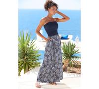 Maxikleid VIVANCE, Damen, Gr. 38, N-Gr, blau (blau bedruckt), Jersey, Obermaterial: 95% Viskose, 5% Elasthan, bedruckt, unifarben, figurbetont bodenlang, Kleider Maxikleid, mit schmalem Oberteil und T