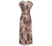 Maxikleid VIVANCE, Damen, Gr. 38, N-Gr, rosé, bordeaux, schwarz bedruckt, Jersey, Obermaterial: 100% Viskose, Paisley, bedruckt, figurumspielend lang, V-Ausschnitt, Kleider Maxikleid, mit Alloverdruck