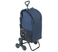 Maximex Einkaufstrolley mit Sitz - mit rückenschonendem Teleskopgriff Fassungsvermögen: 35 l, Aluminium, 39 x 103 x 58 cm, Silber matt