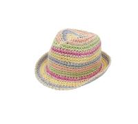 maximo - Kid's Mini Girl-Trilby Handarbeit - Hut, Gr. S-M 51 cm, beige (WhiteSand/Multicolor)
