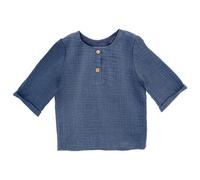 maximo - Baby Boy's Hemd 3/4 Arm Musselin, Gr. 74-80, blau (Oldindigo/White/Stripes)