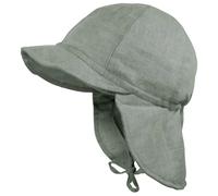 maximo - Baby Boy's Schildmütze Nackenschutz + Bindeband - Cap, Gr. 49 cm, grau (Mineral)