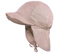 maximo - Baby Boy's Schildmütze Nackenschutz + Bindeband - Cap, Gr. 49 cm, rosa (Beigemeliert)