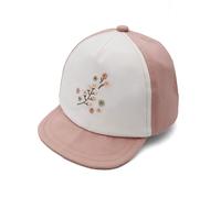 maximo Baby Girl Cap Blume - 47/49 / wollweiß/marmorrosa / 100% Baumwolle