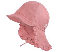 maximo - Baby Girl's Schildmütze Kurzer Nackenschutz + Band - Cap, Gr. 49 cm, rosa (Marmorrosa)
