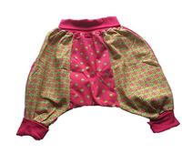 MaxiMo BABY-Hose mit Bündchen, hellgrün-rot und Apfelmotiv, bedruckter Jersey, Made in Germany, Gr. 62/68