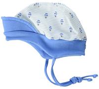 maximo Baby - Jungen Mütze Baby Schildmütze, bedruckter Jersey 95500-030400, Gr. 43, Mehrfarbig (Babyblau-Enzian-Ballon/Azur 6565)