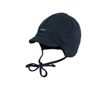 maximo Baby - Jungen Mütze Babymütze Mit Dach, Einfarbig, Gr. 43 (4-5 Monate), Blau (Dunkelmarine)