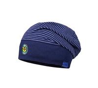 maximo Baby - Jungen Mütze Beanie, GOTS 93500-034576_614, Gestreift, Gr. 49, Mehrfarbig (Dunkelmarine-Bluemeliert/Navy 614)