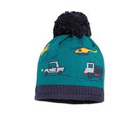 maximo Baby - Jungen ohne Rand mit Fahrzeugen und Pompon Mütze, per Pack Mehrfarbig (Tanne/Navy 4448), 49 (Herstellergröße: 49)