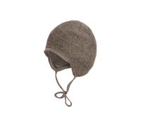 Maximo Baby Mütze Bio-Schurwolle Fleece braun-meliert Gr. 45