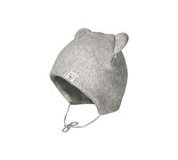 Maximo Baby Mütze mit Öhrchen Bio-Baumwolle Fleece grau-meliert Gr. 45